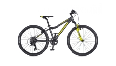 Велосипед AUTHOR (2022) A-Matrix SL 24", рама 12,5", темно сірий // салатовий