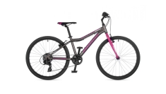 Велосипед AUTHOR (2021) Ultima 24", рама 12,5", колір-сірий // рожевий